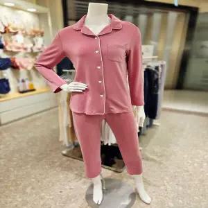 엘르이너웨어 핑크 베이직 여성 홈웨어 잠옷세트 EEWPJ671 PK