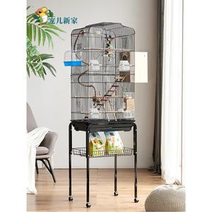 대형 중형 새장 앵무새 케이지 가정용 앵무새장 이동식