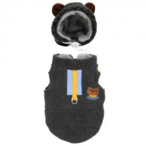 패리스독 리틀베어하네스패딩세트 그레이 - 2XL강아지겨울옷 올인원 애견 의류 팻외투 반려견 귀여운