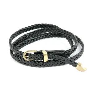 슬랙스 정장 슬림 꽈배기 여성 가죽벨트 블랙 꽈배기