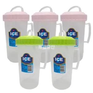 덕신화학 빨대컵 500ml 온가족 손잡이 다회용컵 5개