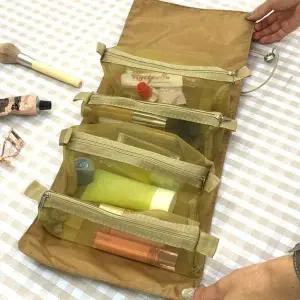 여행용 화장품 세면도구 파우치 브라운 캐리어