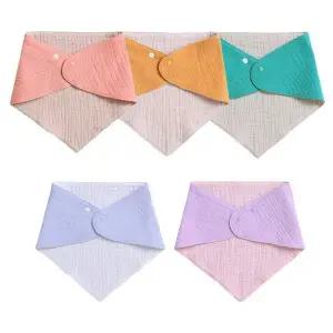 솔리드 스카프빕 순면 유아 턱받이 사계절용