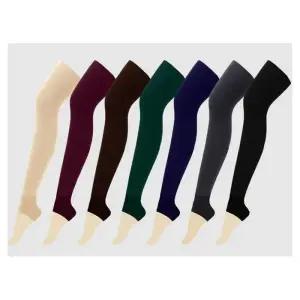 [아우트]퍼 레깅스 무지 따뜻 컬러 타이즈 9부