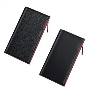 윌리엄폴로 남성용 1단 소가죽 다용도 장지갑