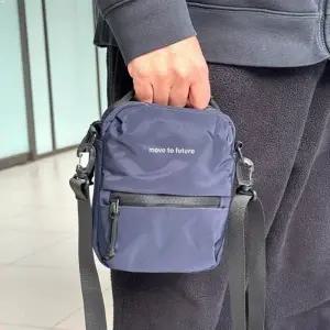 아웃도어 스타일 패션 컴팩트한 사이즈 미니 크로스백 지퍼 남성 가방 캐주얼 데일리