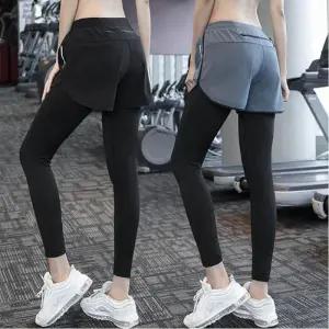 [아우트]반바지 레깅스 일체형 운동복 헬스 바지