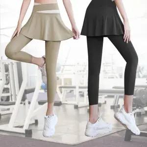 [아우트]테 하이웨스트 홈트 A라인 프릴 고탄력