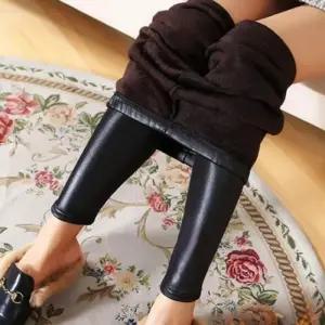 [아우트]겨울 스판 기모 블랙 레깅스