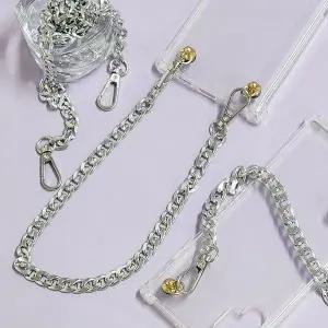 고품질 가방끈스트랩 체인 가방손잡이 리폼 가방끈 40cm 실버 (WE40995)