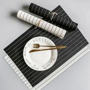 [골드스마일]줄무늬매트 베이직 레트로 식탁매트 테이블러너 올데