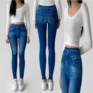 [아우트]페이크 청바지 스판 레깅스팬츠 레깅스