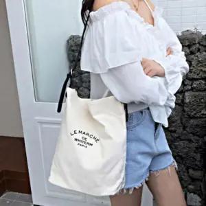 [라일리] Rly 캔버스 캔버스백 가죽 튼튼한 영문 숄더백 사각