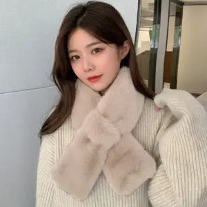 여자 숏 목도리 쁘띠머플러 겨울 짧은 목감싸개 퍼