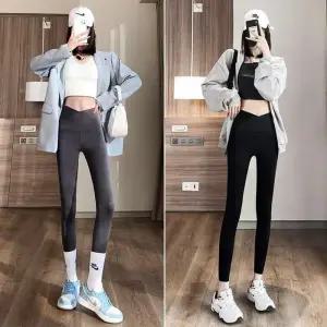 [아우트]밴딩 포인트 레깅스 크로스 편한 9부