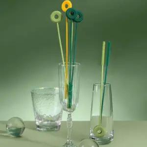 그린 실리콘 빨대 개인용 청소솔 빨대솔