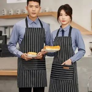 프리미엄 줄무늬 앞치마 카페 앞치마 공방 화방 목공