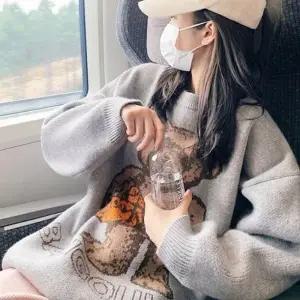 따뜻하고 포근한 다양하게 매치 데일리 부드러운 편안함 공곰돌이 스페셜 귀여운 패션 니트티