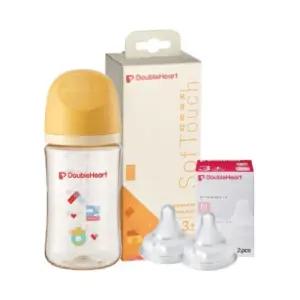 더블하트 젖병 3세대 240ml 헤리티지 한글 젖꼭지 M