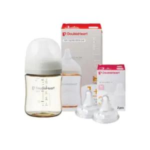 더블하트 3세대 젖병 160ml 젖꼭지M 출산 준비 베이지