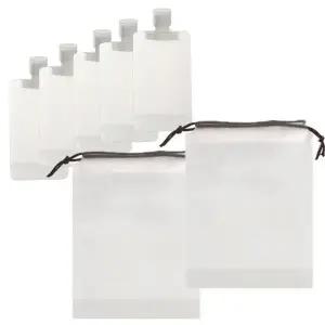 여행용 샴푸 로션 액체 소분용기5 투명파우치2 1set