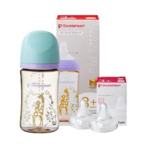 더블하트 아기 분유 모유 젖병 240ml 젖꼭지 M 기린