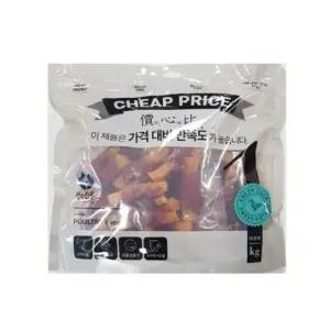 고품질 대용량 강아지 져키타입 영양 간식 오리 고구마 1kg (WE53E38)