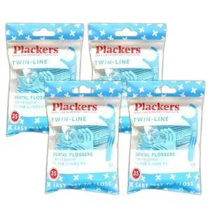 플랙커스 치실 35ct x 4팩 트윈