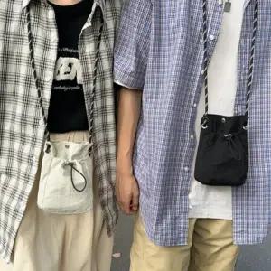가벼운 나일론 스트링 미니 주머니 크로스백
