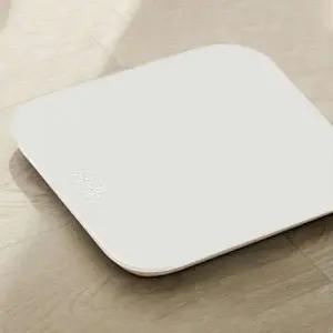 JU 퓨어화이트 인테리어 강화유리 LED 체중계