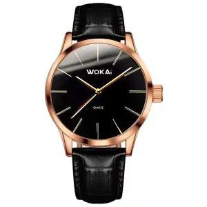 [콩심팥심]오카이 가죽 수능 학생 시험 아날로그 패션 초 바늘 손목 시계