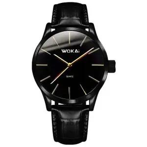 [콩심팥심]학생 수능 시험 오카이 아날로그 바늘 패션 가죽 초 손목 시계