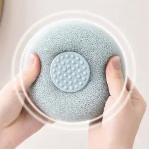 샤워볼 빨판 바디 샤워 볼 스크럽 마사지 거품 각질_23506124