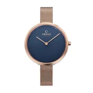 오바쿠 V227LXVLMV 독 브러시드 스틸 여성 메탈시계