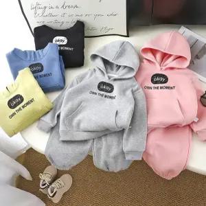 오케이-등원복셋트 기모셋트 남아여아 공용 후드티 트레이닝셋트