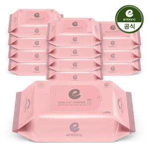 앙블랑 아기물티슈 63평량 세이프 인디핑크 휴대리필 20매X12팩 N-IMR12