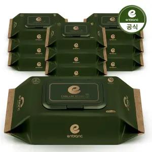 앙블랑 아기물티슈 82고평량 세이프 카키 캡형 68매X10팩 N-KC10