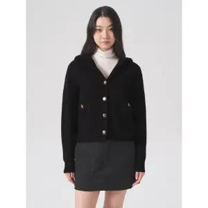 [에잇세컨즈] 금속 버튼 후드 카디건 - 다크 카키 (32495ALY8H)