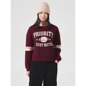 [에잇세컨즈] 그래픽 기모 스웨트셔츠  와인 (354Y41MQ9Z)