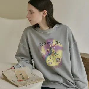 쁘띠아므 피그먼트 스웨트셔츠 고스트그레이