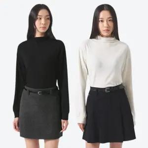 [에잇세컨즈] 기모 모크넥 긴소매 티셔츠 (324X41LYE) (2종)