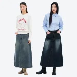 [에잇세컨즈] 틴워싱 데님 롱 스커트 (355127LPE) (2종)