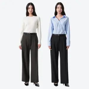 [에잇세컨즈] 울 블렌드 와이드 슬랙스 (324921LYB) (2종)