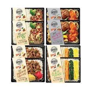 온더고 소고기 오색비빔밥 310g, 2개 + 로제파스타 미니함박 310g, 2개 + 우삼겹불고기덮밥 290g, 2개 + 숯불향 데리야끼 소불고기 덮밥 290g, 2개