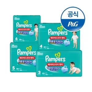 [그랜드빅딜] 팸퍼스 2025 베이비드라이 팬티형 기저귀 3~ 7단계 4팩 (1박스)