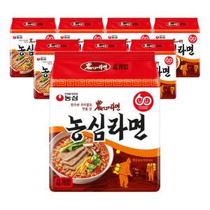 농심 농심라면 124g, 4입, 8개