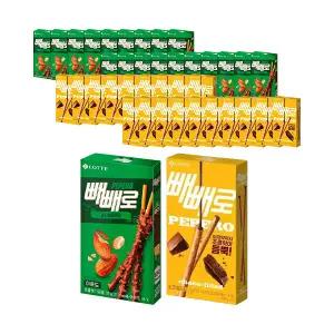 롯데웰푸드 빼빼로 아몬드 37g, 20개 + 빼빼로 초코필드 53g, 20개