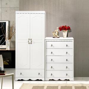 미자크 화이트 옷장+서랍장세트 / 장농 장롱 드레스룸 이불장 틈새옷장 원룸 옷장서랍세트 1600 2000