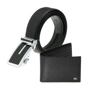 원쿡 오씨르망 천연소가죽 남성 지갑 벨트 선물세트 반지갑 자동벨트 선물용