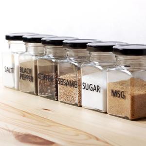레터링 유리 양념통 스티커 양념병 세트